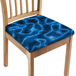 Blue Plasma Print Chair Cushion Cover