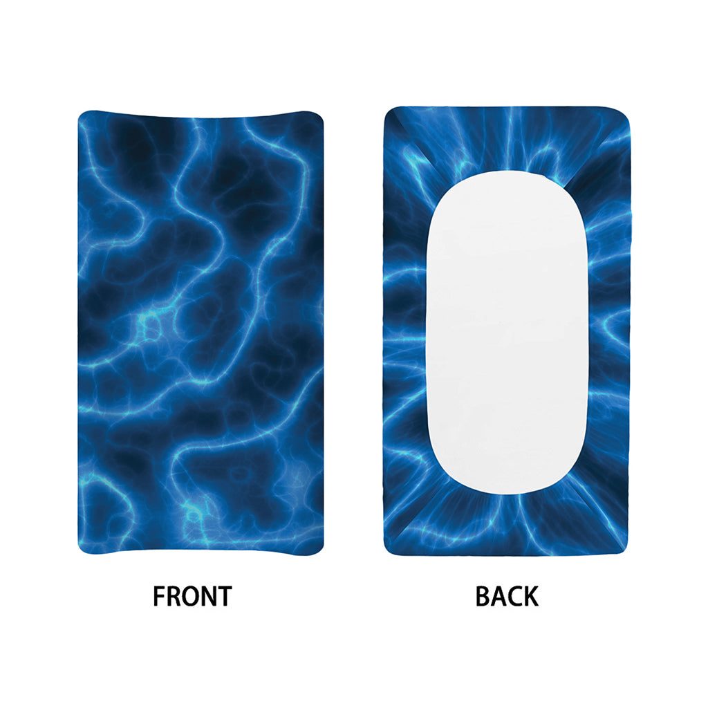 Blue Plasma Print Changing Pad Cover