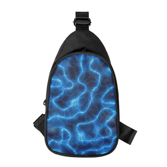 Blue Plasma Print Chest Bag