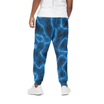 Blue Plasma Print Cotton Pants