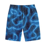 Blue Plasma Print Cotton Shorts
