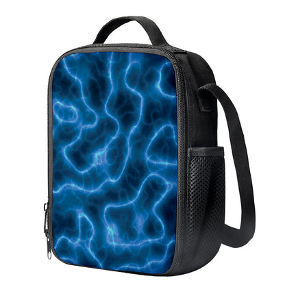 Blue Plasma Print Crossbody Lunch Bag