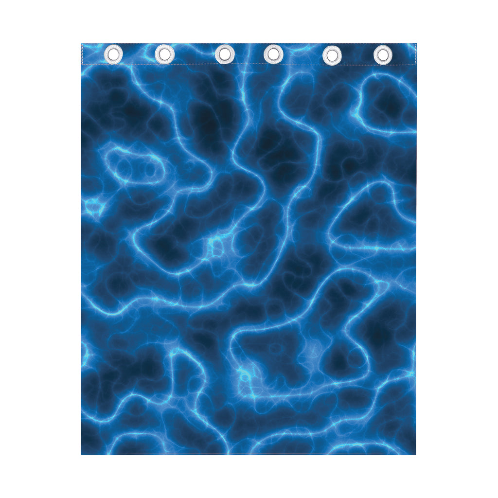 Blue Plasma Print Curtain