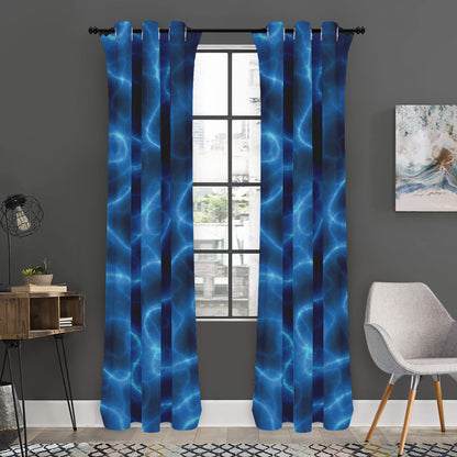 Blue Plasma Print Curtain