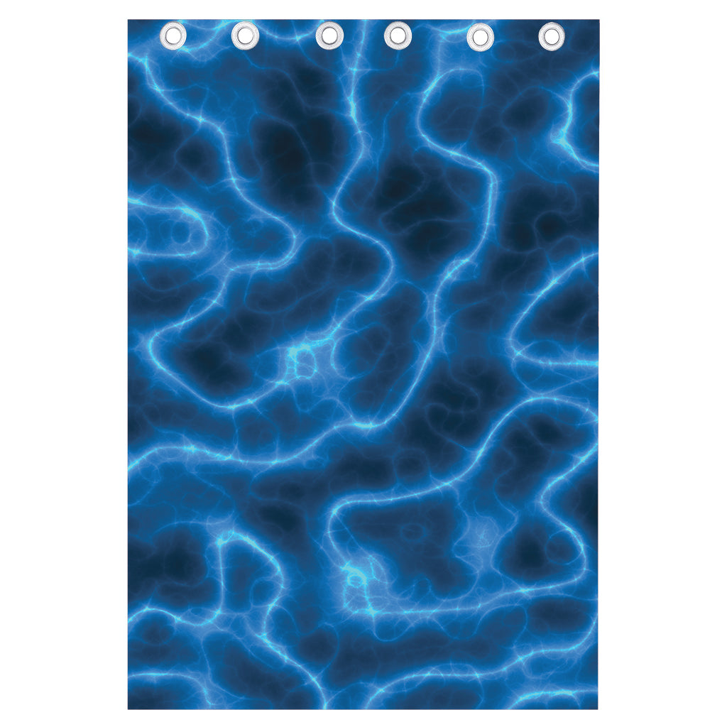 Blue Plasma Print Curtain