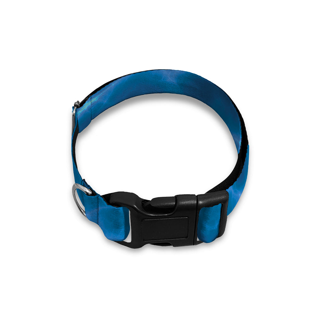 Blue Plasma Print Dog Collar