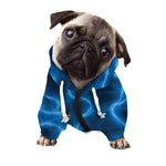 Blue Plasma Print Dog Zip Up Hoodie