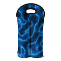 Blue Plasma Print Double Neoprene Wine Tote
