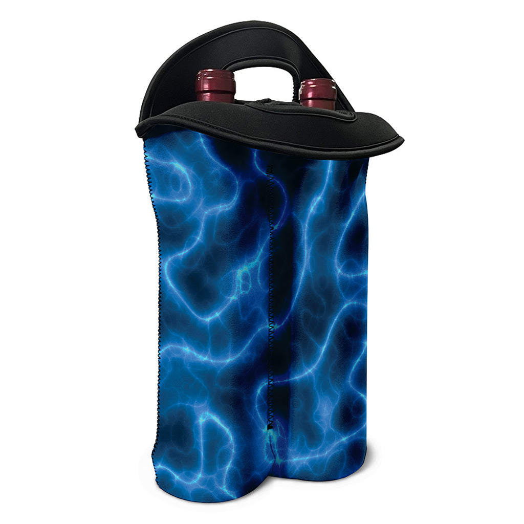 Blue Plasma Print Double Neoprene Wine Tote