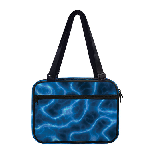 Blue Plasma Print Double Strap Bible Bag