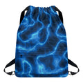 Blue Plasma Print Drawstring Backpack
