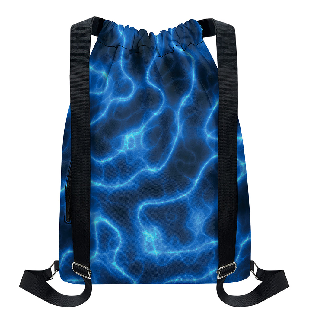 Blue Plasma Print Drawstring Backpack