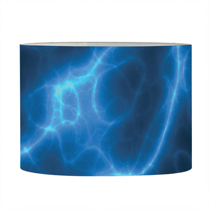 Blue Plasma Print Drum Lamp Shade