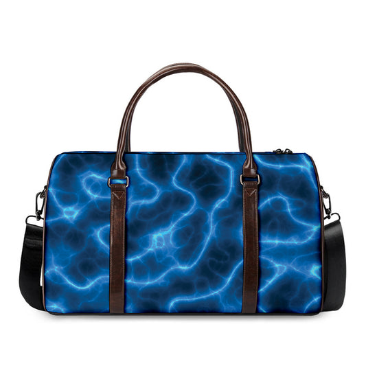 Blue Plasma Print Duffle Bag