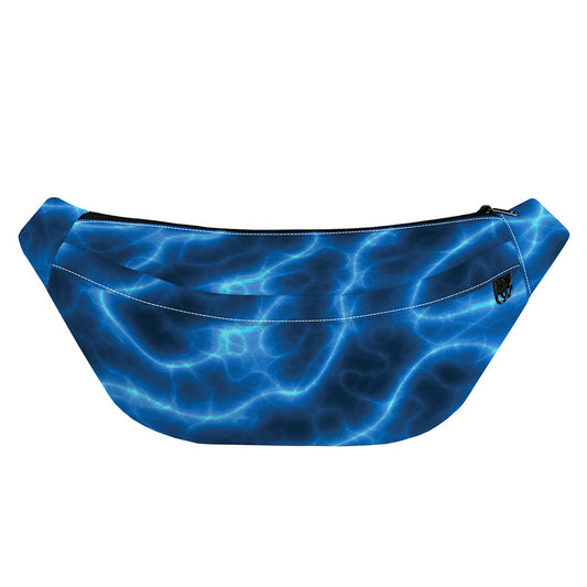 Blue Plasma Print Fanny Pack