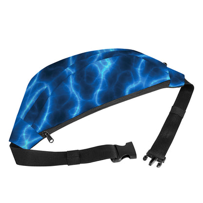 Blue Plasma Print Fanny Pack