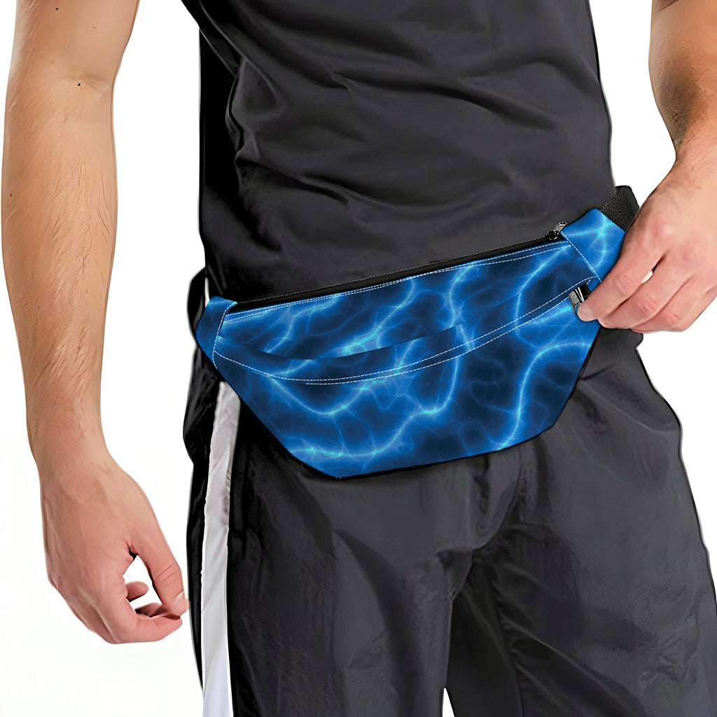 Blue Plasma Print Fanny Pack