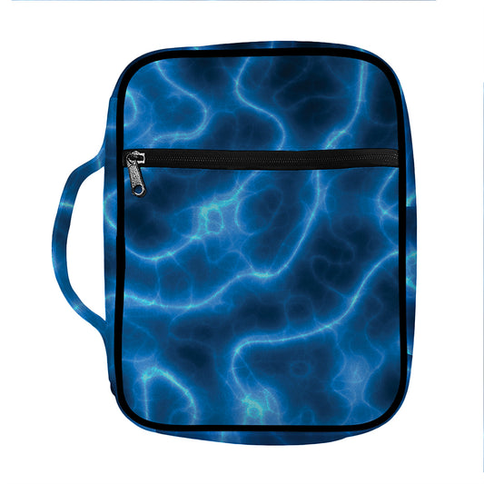 Blue Plasma Print Front Pocket Bible Bag