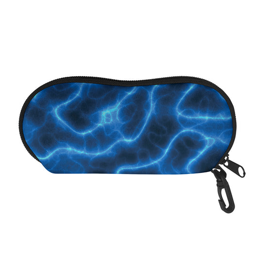 Blue Plasma Print Glasses Case