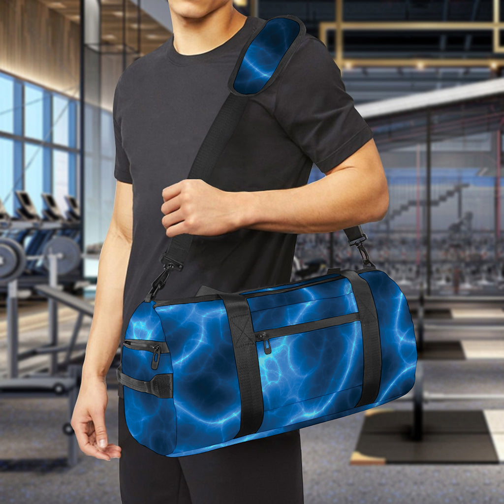 Blue Plasma Print Gym Bag