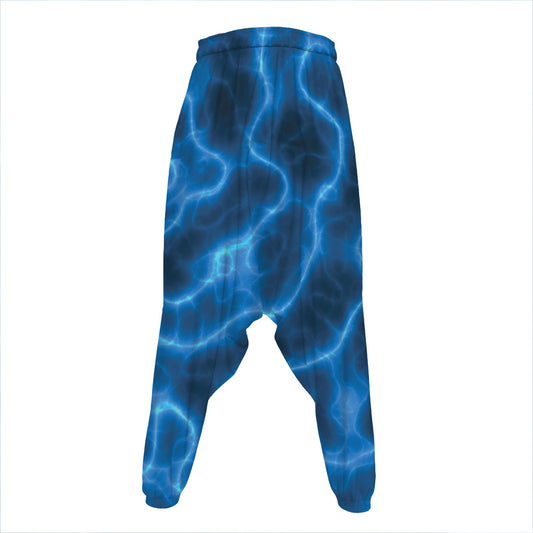 Blue Plasma Print Hammer Pants