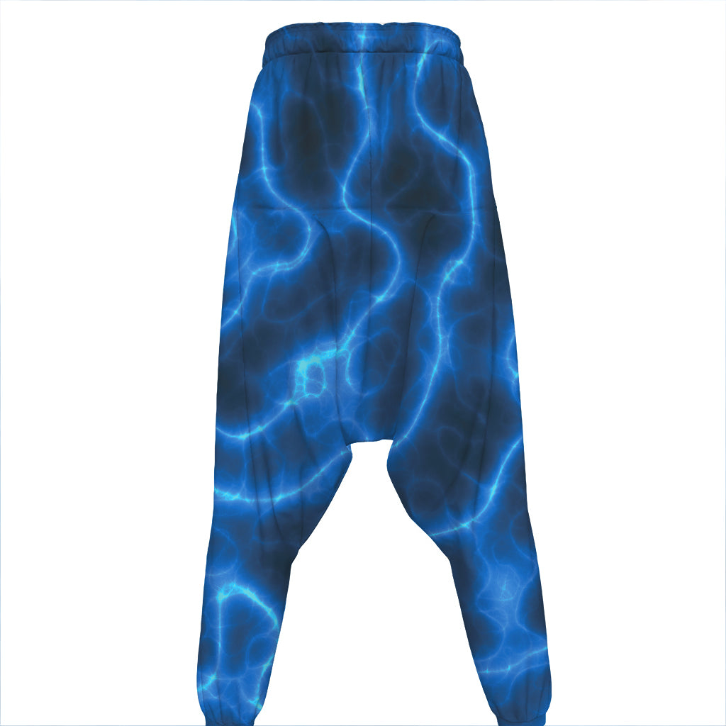 Blue Plasma Print Hammer Pants