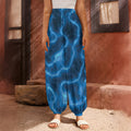 Blue Plasma Print Harem Pants
