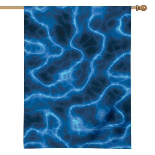 Blue Plasma Print House Flag