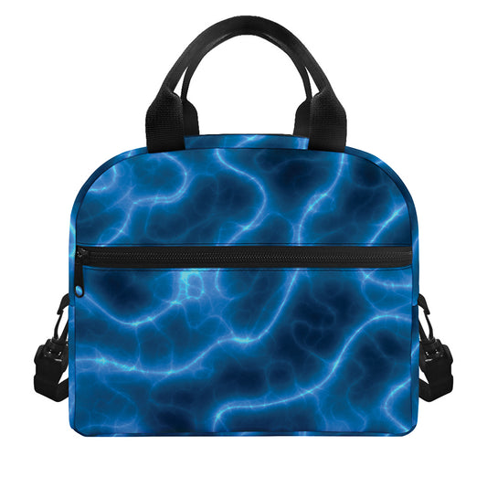Blue Plasma Print Insulated Lunch Bag