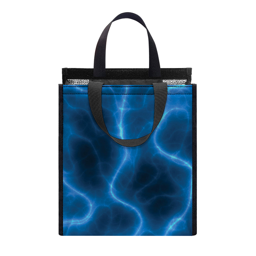 Blue Plasma Print Insulated Lunch Tote