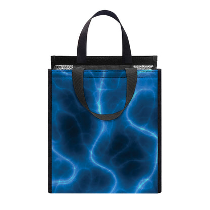 Blue Plasma Print Insulated Lunch Tote