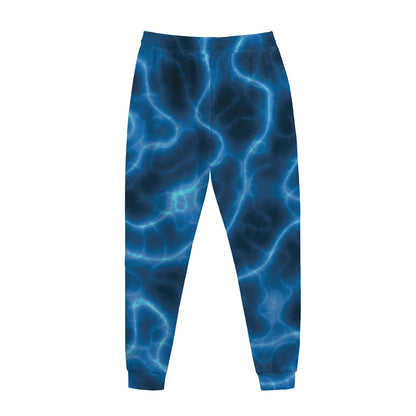 Blue Plasma Print Jogger Pants