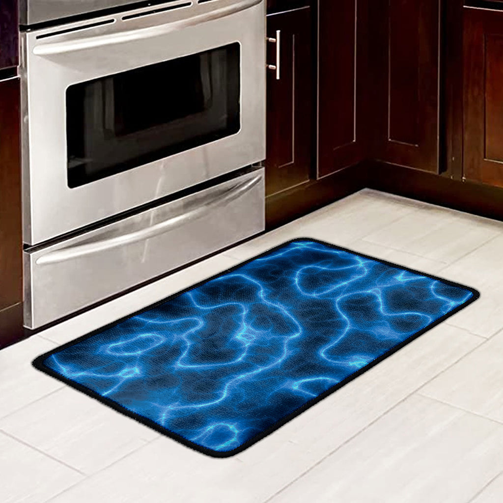 Blue Plasma Print Kitchen Mat