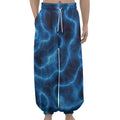 Blue Plasma Print Lantern Pants