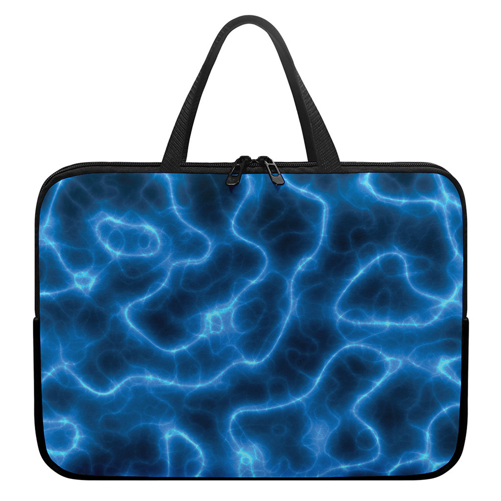 Blue Plasma Print Laptop Sleeve With Handle