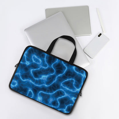 Blue Plasma Print Laptop Sleeve With Handle