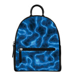 Blue Plasma Print Leather Backpack
