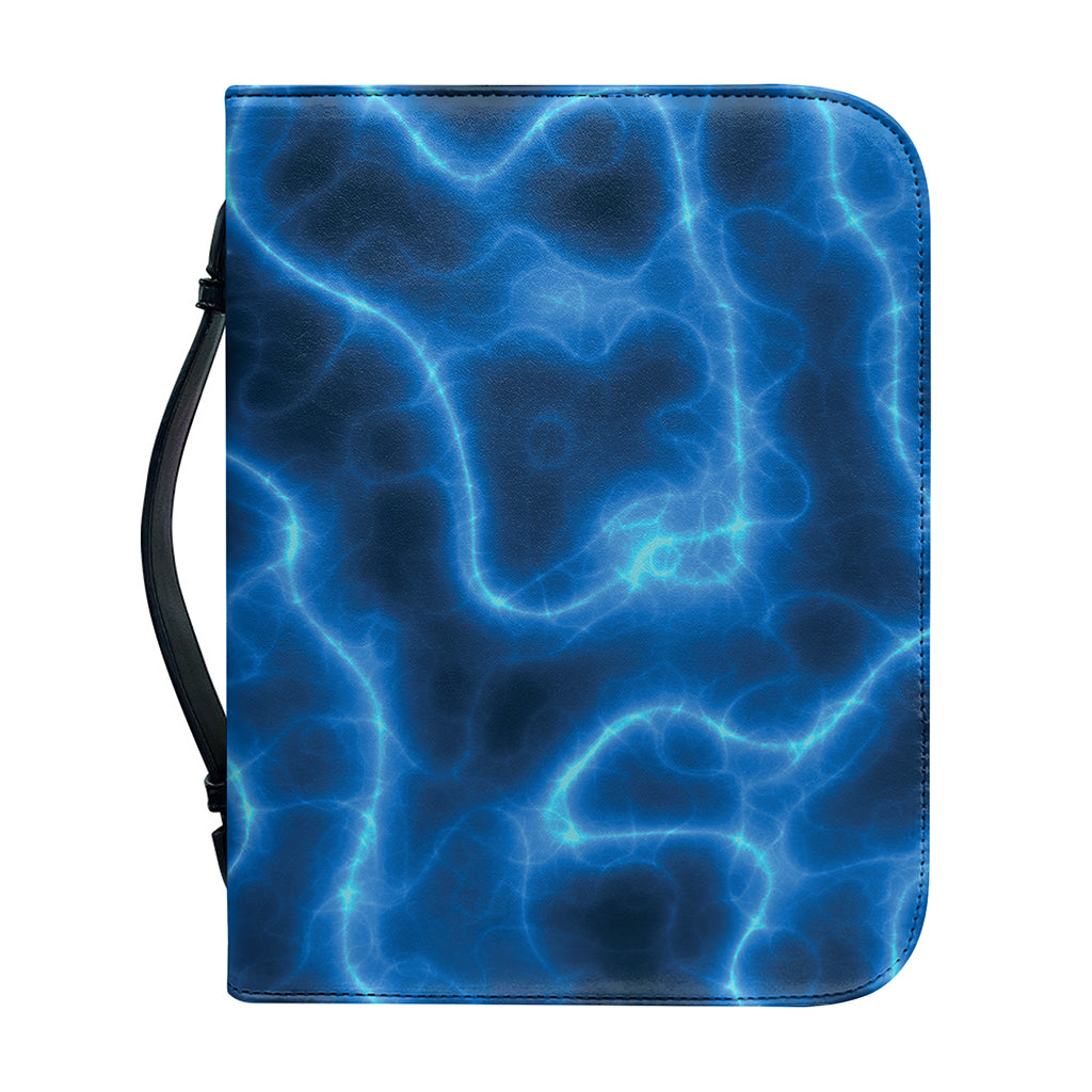 Blue Plasma Print Leather Bible Cover