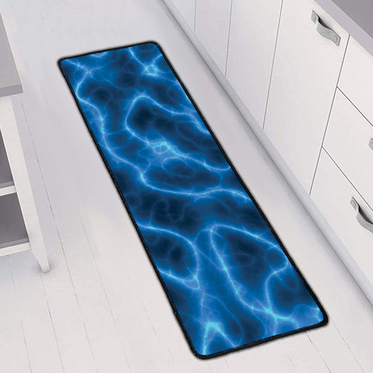 Blue Plasma Print Long Kitchen Mat
