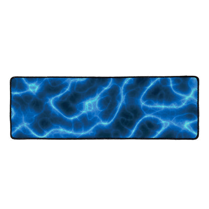 Blue Plasma Print Long Kitchen Mat