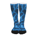 Blue Plasma Print Long Socks