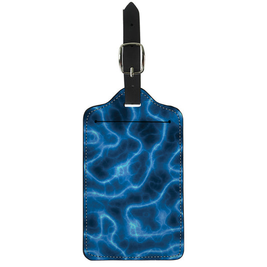 Blue Plasma Print Luggage Tag