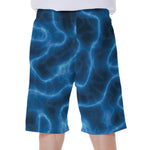 Blue Plasma Print Men's Beach Shorts