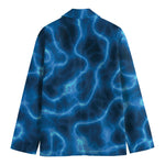 Blue Plasma Print Men's Blazer