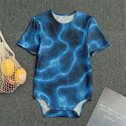 Blue Plasma Print Men's Bodysuit