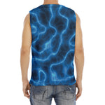 Blue Plasma Print Men's Fitness Tank Top