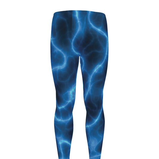 Blue Plasma Print Men's leggings