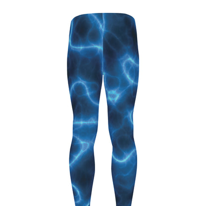 Blue Plasma Print Men's leggings