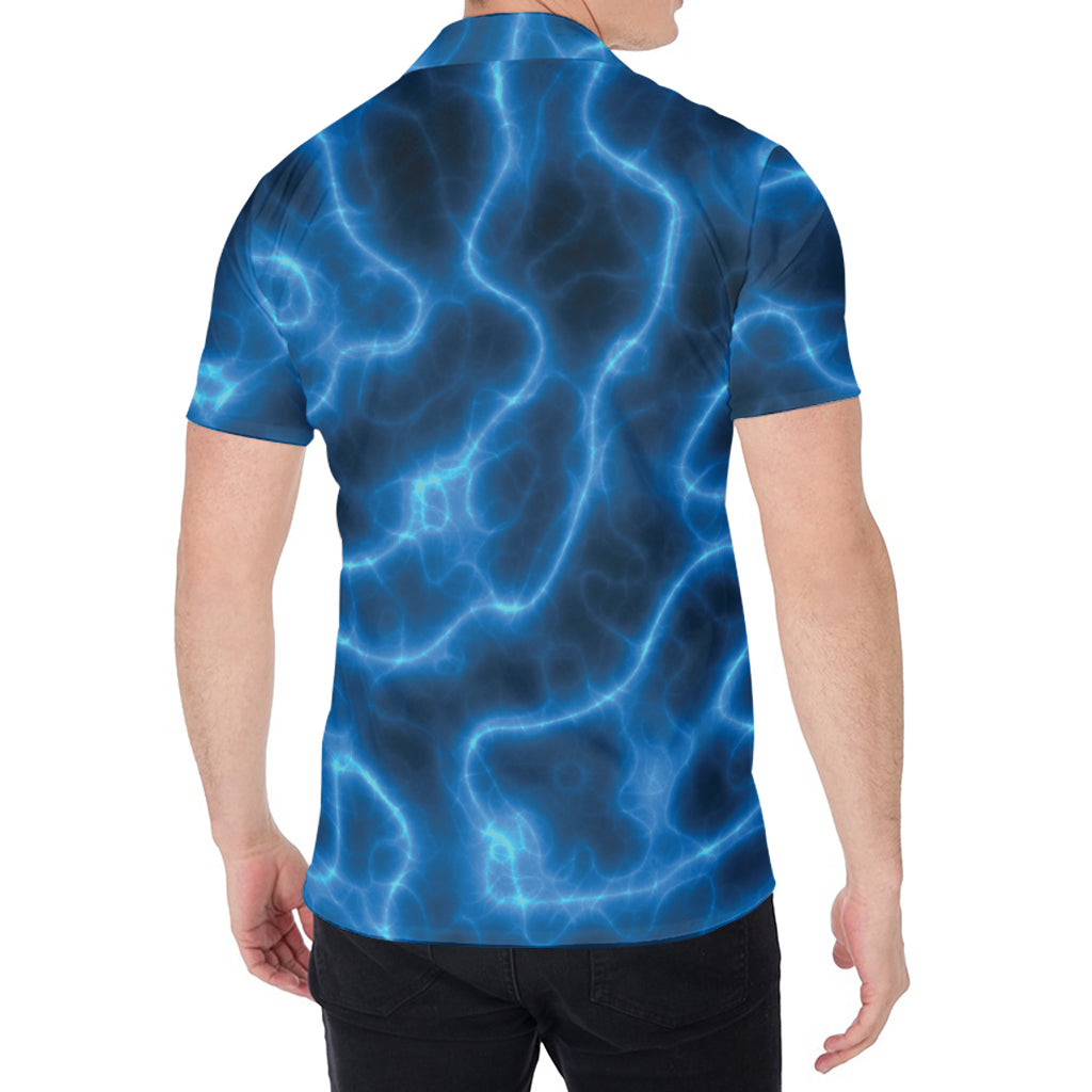 Blue Plasma Print Men's Shirt