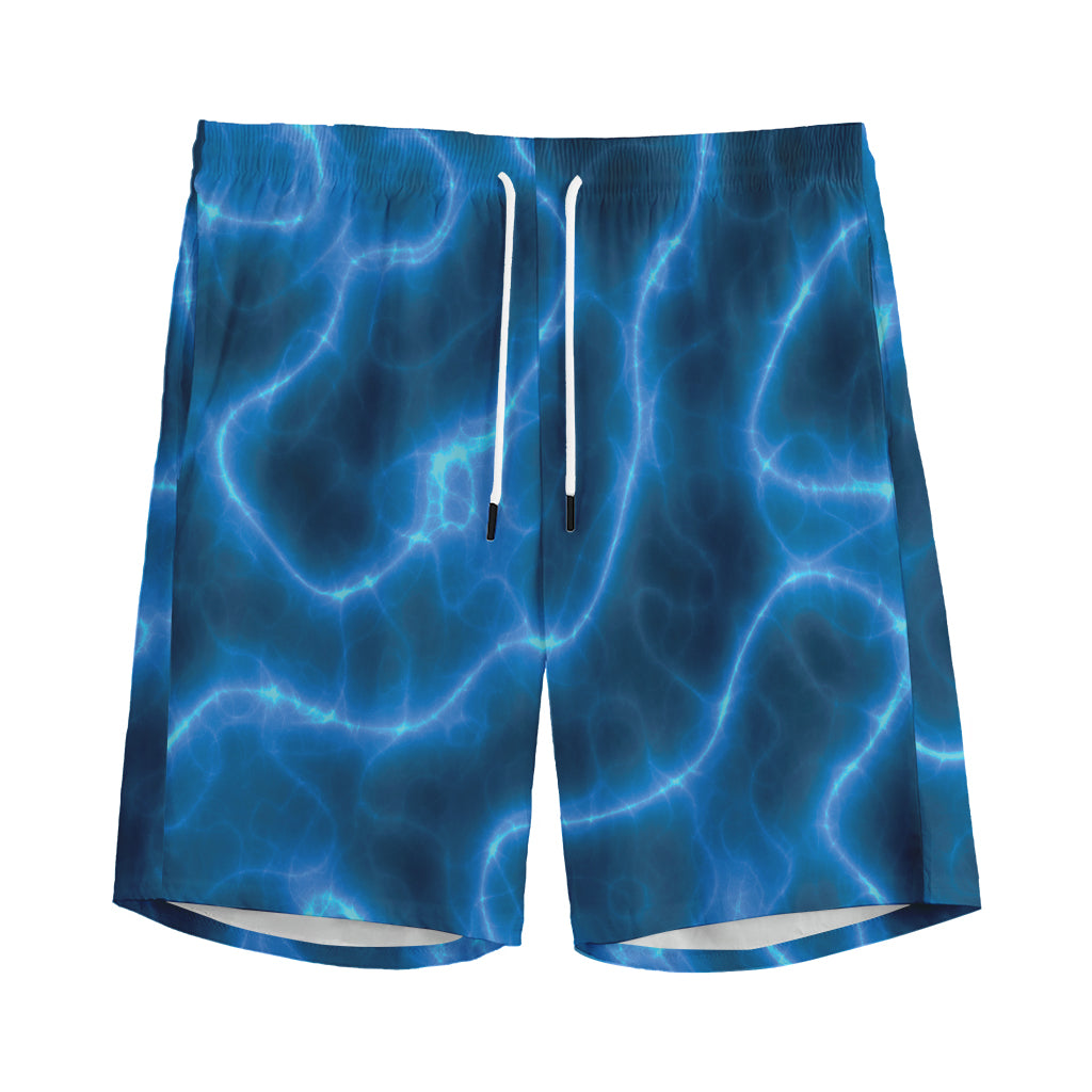 Blue Plasma Print Men's Sports Shorts